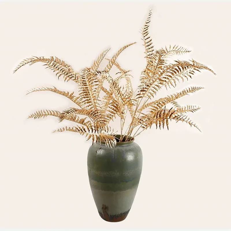 50-100CM artificiale foglia di palma dorata tema natalizio fiori ramo composizione floreale materiale casa di nozze ghirlanda piante Deco