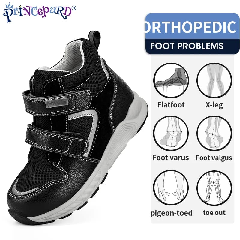 Princepard Scarpe da ginnastica ortopediche per bambini per piedi piatti Supporto per caviglia Scarpe da corsa sportive per bambini con soletta Correttiva Ragazzi Ragazze