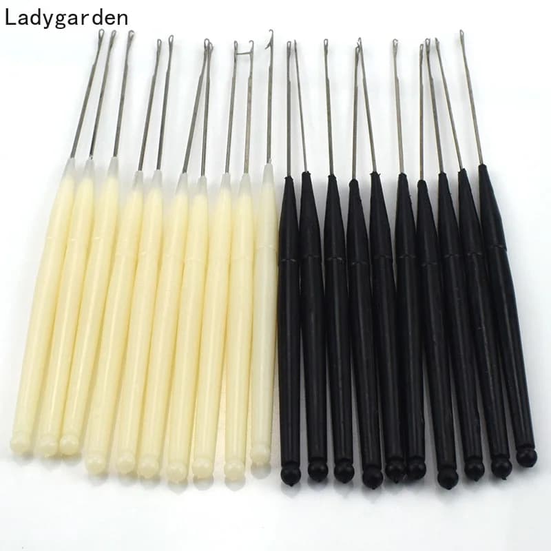 10 pz di plastica uncinetto ago intrecciatura gancio di chiusura tessitura capelli Dreading ganci strumento per treccia artigianale aghi da cucito a mano