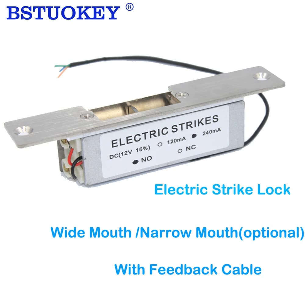 Serratura elettrica porta serratura elettronica per sistema di controllo accessi guasto sicuro guasto sicuro inossidabile 12V DC NO NC blocco Feedback