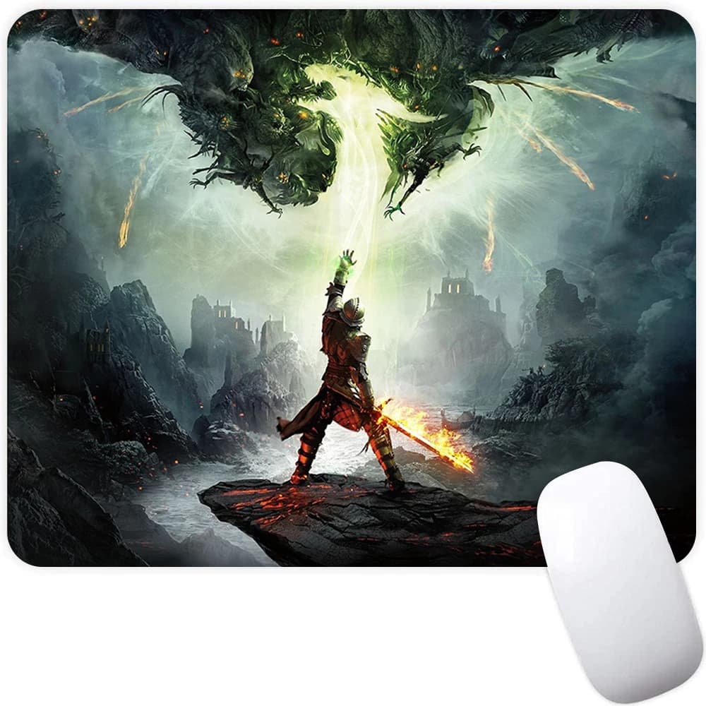 Tappetino per mouse da gioco piccolo XXL Tappetino per mouse per computer PC Gamer Tappetino per mouse Laptop Mausepad Dragon Age Tappeto per mouse Tappetino per tastiera Tappetino per scrivania
