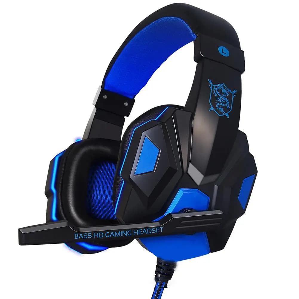 Over-ear headphones wired gaming headphones with deep low Stereo earphones for Xbox One PC Computer Gamer