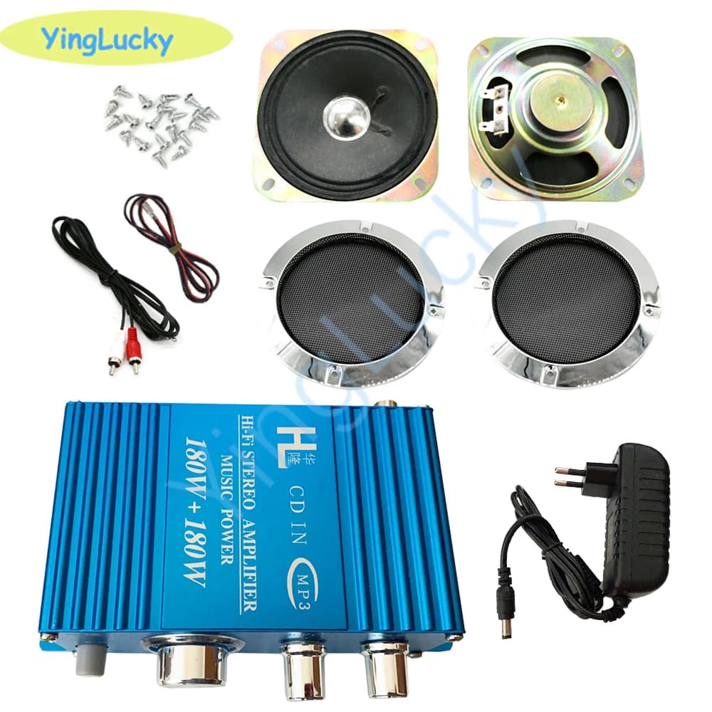 Hi-fi Audio Stereo amplificatore Arcade Game Audio Kit altoparlante da 4 pollici per Raspberry Pi Multi Game PCB flipper Machine