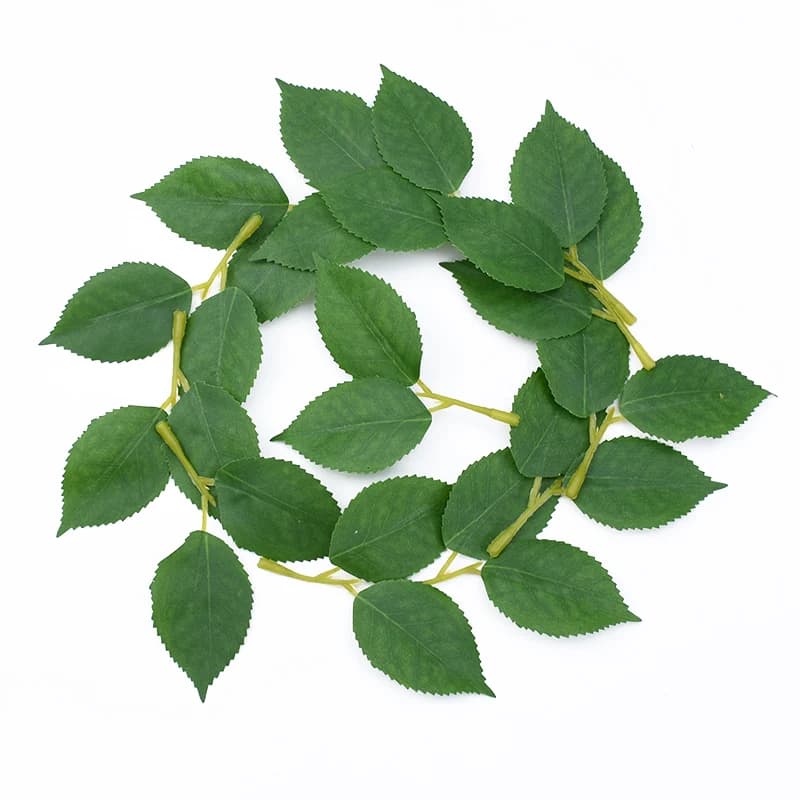 50PCS Artificial Plants Christmas Decora Home ValentineWedding Bridal Accessories Clearance Silk Geaf DIY Gift Candy Box Garland