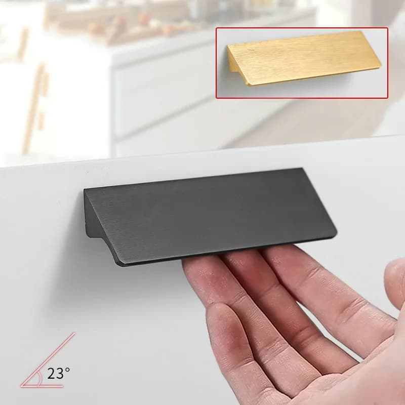 JD nero argento oro nascosto maniglie per mobili armadio da cucina in lega di alluminio tira manopole per cassetti maniglia per mobili Hardware