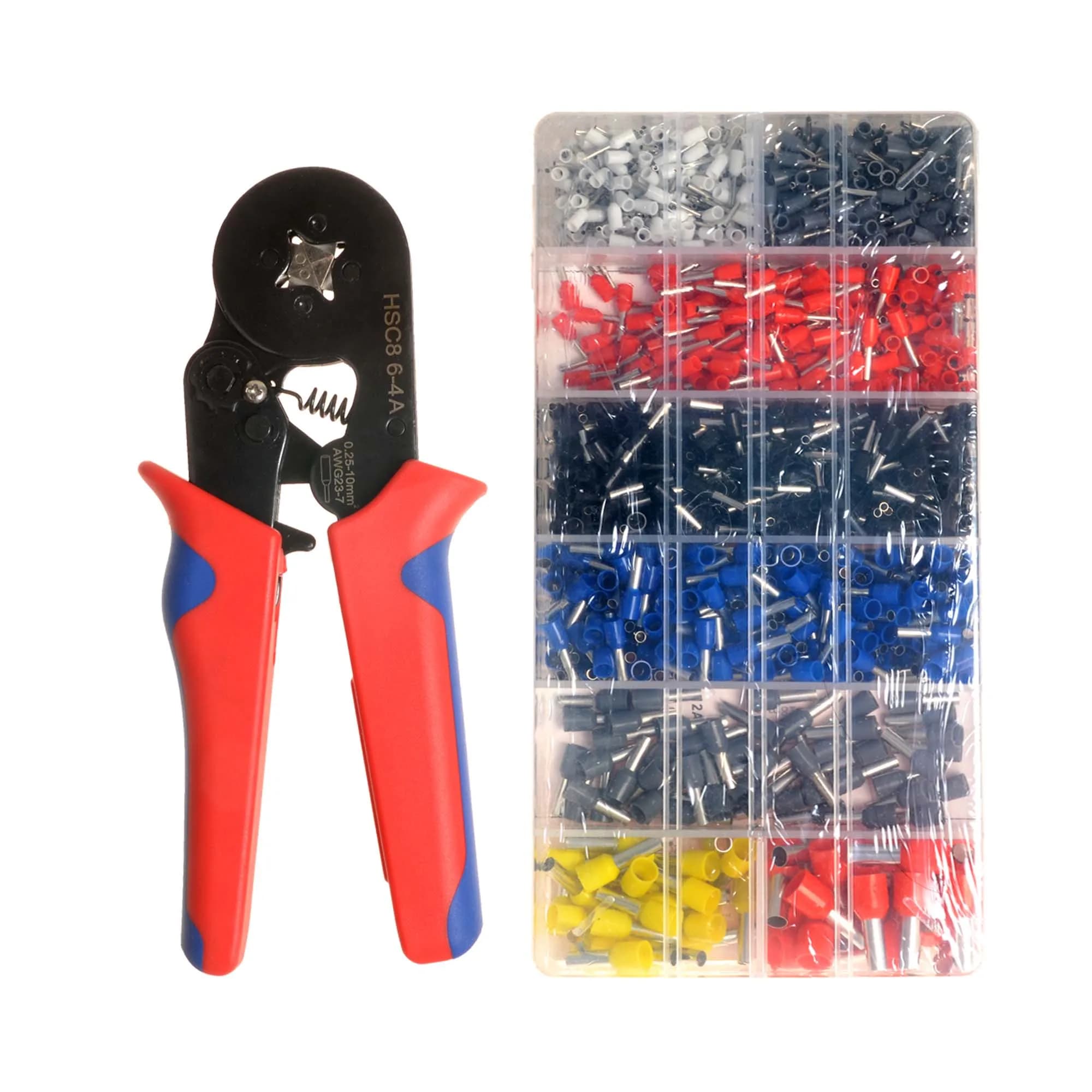 Pinza a crimpare terminale tubolare HSC8 6-4A Spellafili solare per cavo da pannello da 0,25-10 mm2 Strumento multifunzionale per presse a freddo a tre marce