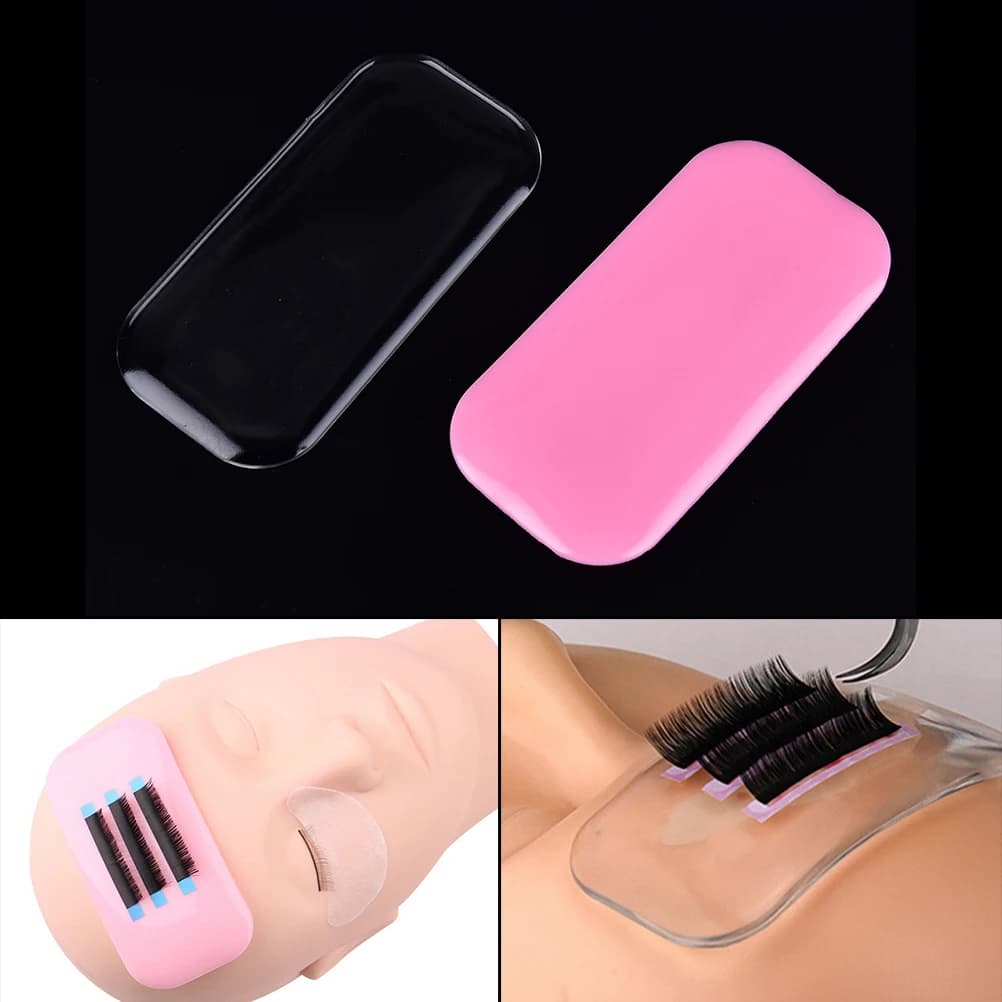 1Pcs Ciglia Individuale Del Basamento Riutilizzabili Ciglia Silicone di Rettangolo Pastiglie Supporto di Estensione flessibile Make Allentato Pallet