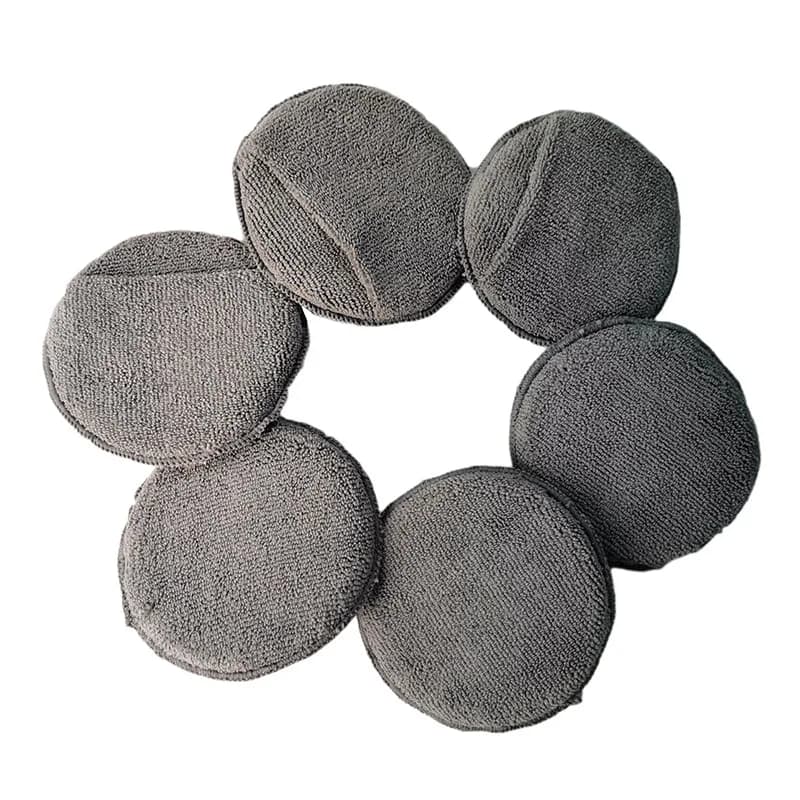 Tampone in spugna per applicatore di cera in microfibra da 5 pezzi da 5 pollici con tasca per le dita per la ceratura, lucidatura, tamponi per la cura della vernice per auto