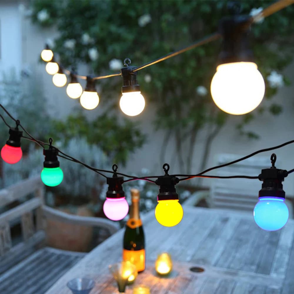 8M/13M/24M/38M LED Globe Ball String Light Street Christmas Fairy Led festone Outdoor per Garden Backyard Party Patio Decor