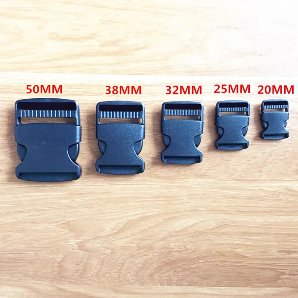 Fibbia per cintura con fibbia separata interna in plastica ad arco da 20-50 mm per cinghie per zaino Accessorio per fibbia da viaggio con fibbia per borsa sportiva da esterno