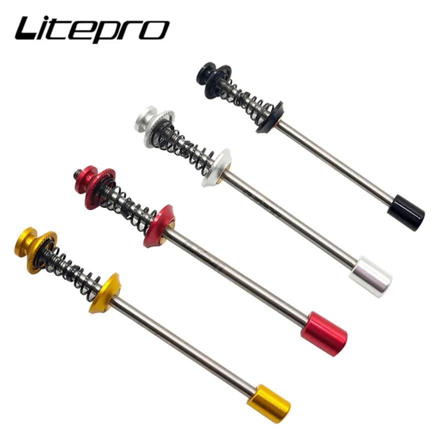 Litepro BMX bicicletta pieghevole a sgancio rapido blocco esagonale a sgancio lento Mountain Road Bike QR Set di ruote leva albero in lega di titanio
