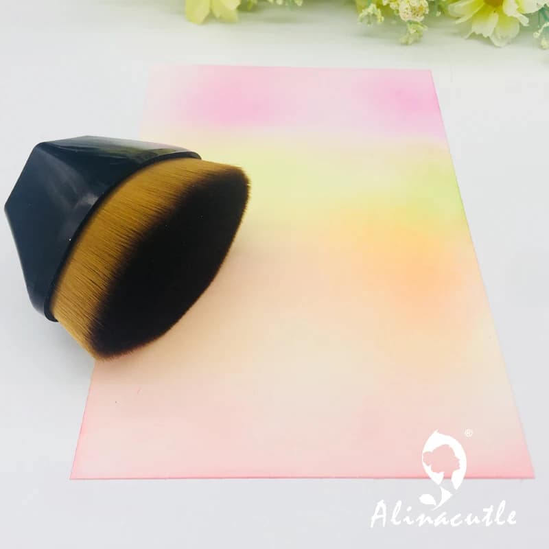 Miscelazione Strumenti Pennello Da Disegno Pittura Spazzola di Trucco Pennelli Trucco Kit Piatto Make up Spazzole di Pittura per Scrapbooking Carta fatta a mano