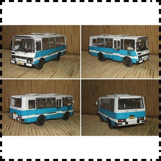 Russia mosca PAZ-3205 pubblico Midibus 1:43 scala fai da te artigianato modello di carta Kit puzzle giocattolo fatti a mano