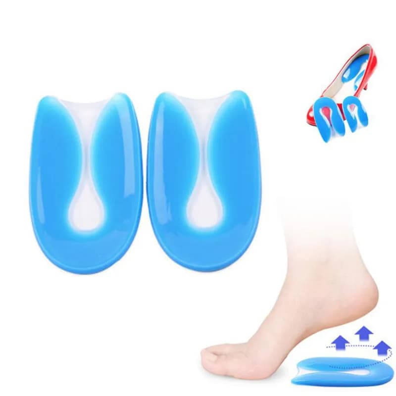 1Pair Sollievo Dal Dolore Del Piede Gel di Silicone a Forma di U Fascite plantare Protezione del Tallone Sperone Cuscino Pad Scarpa Inserto Sottopiede Uomini Donne