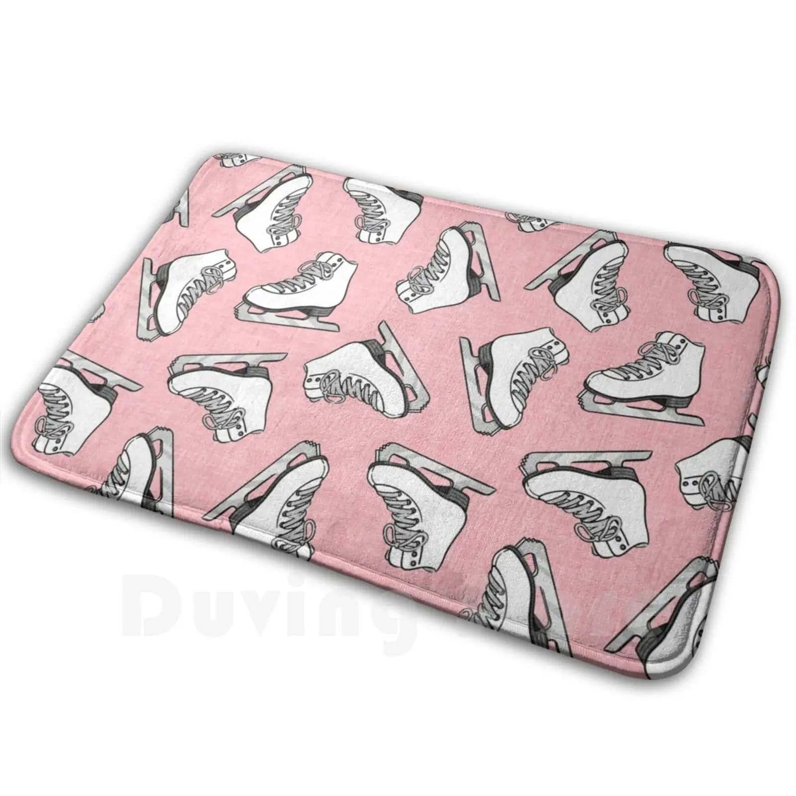 Pattini da ghiaccio-Pattinaggio di figure-Sport invernali (Rosa) Tappeto Tappetino Cuscino Morbido antiscivolo Pattini da ghiaccio Pattinaggio su ghiaccio Figura