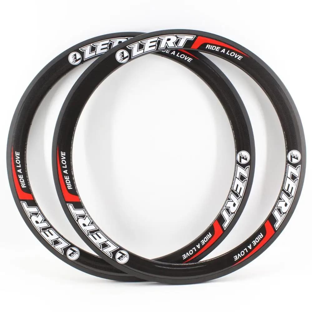 2Pcs New LERT 700C 50mm Road Fixed Gear Bike 3K full carbon fiber ruota per bicicletta cerchi tubeless per copertoncino tubolare in carbonio