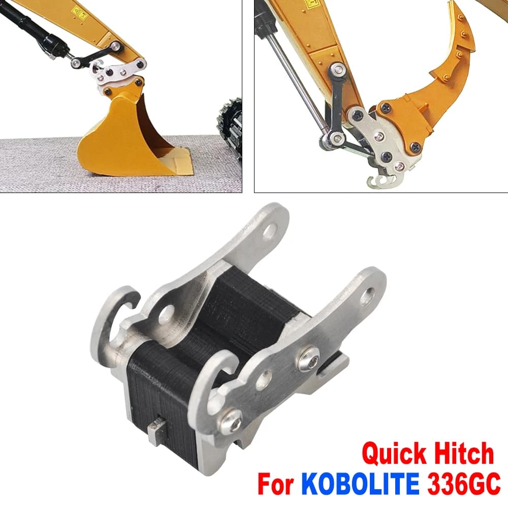 336GC attacco rapido connettore metallo CNC per 1:16 Huina KABOLiTE K336GC parti idrauliche del cambio benna dell'escavatore RC