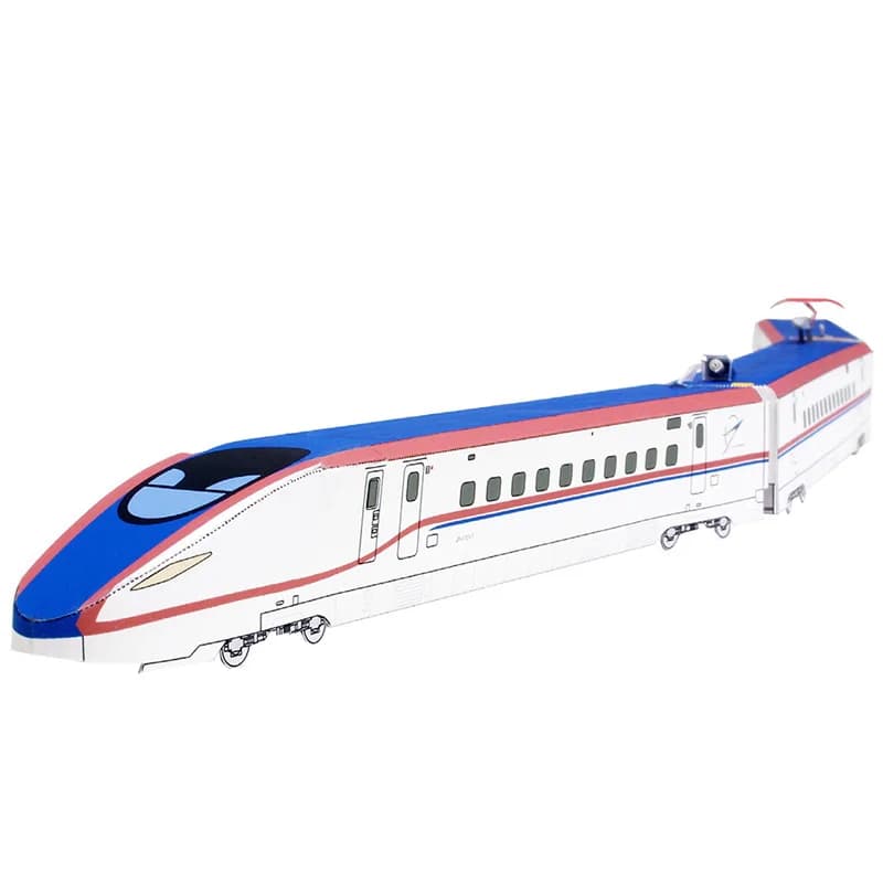 Shinkansen Series E7 Kagayaki Mini Train Locomotives Origami Handmade 3D Paper Model Papercraft DIY Kids Adult Craft Toys ZX-055