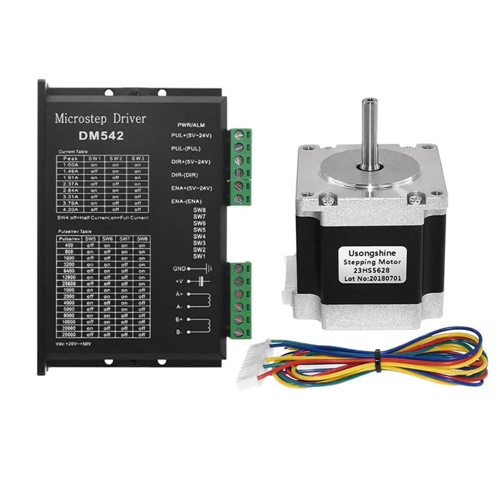 Motore passo-passo Nema 23 23HS5628 57 motore 2.8A con driver motore passo-passo DM542 4.2A NEMA17 23 per stampante CNC e 3D