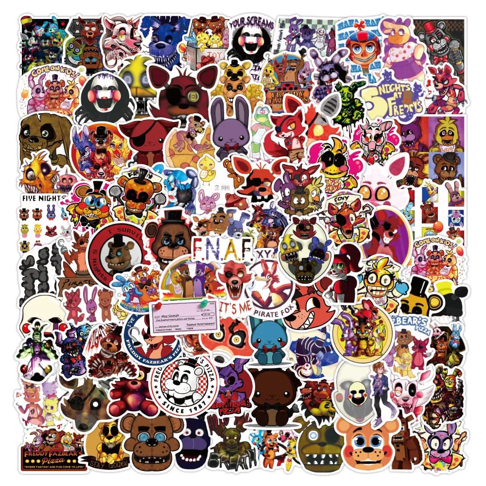 10 / 30 / 50PCS Teddy Bear's Five Night Harem Graffiti Adesivo Notebook Skateboard Valigia Adesivo impermeabile Commercio all'ingrosso personalizzato