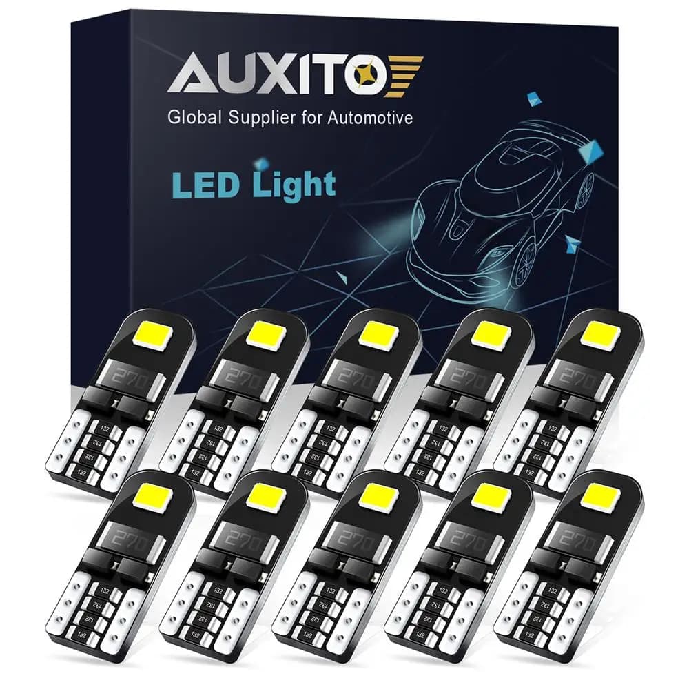AUXITO 10 Pz W5W T10 LED Canbus Nessuna Errore Lampadina Auto Luce Interna 194 Lampada di Segnalazione A LED Per Mercedes-Bens Bmw Audi Ford 6000K 12V