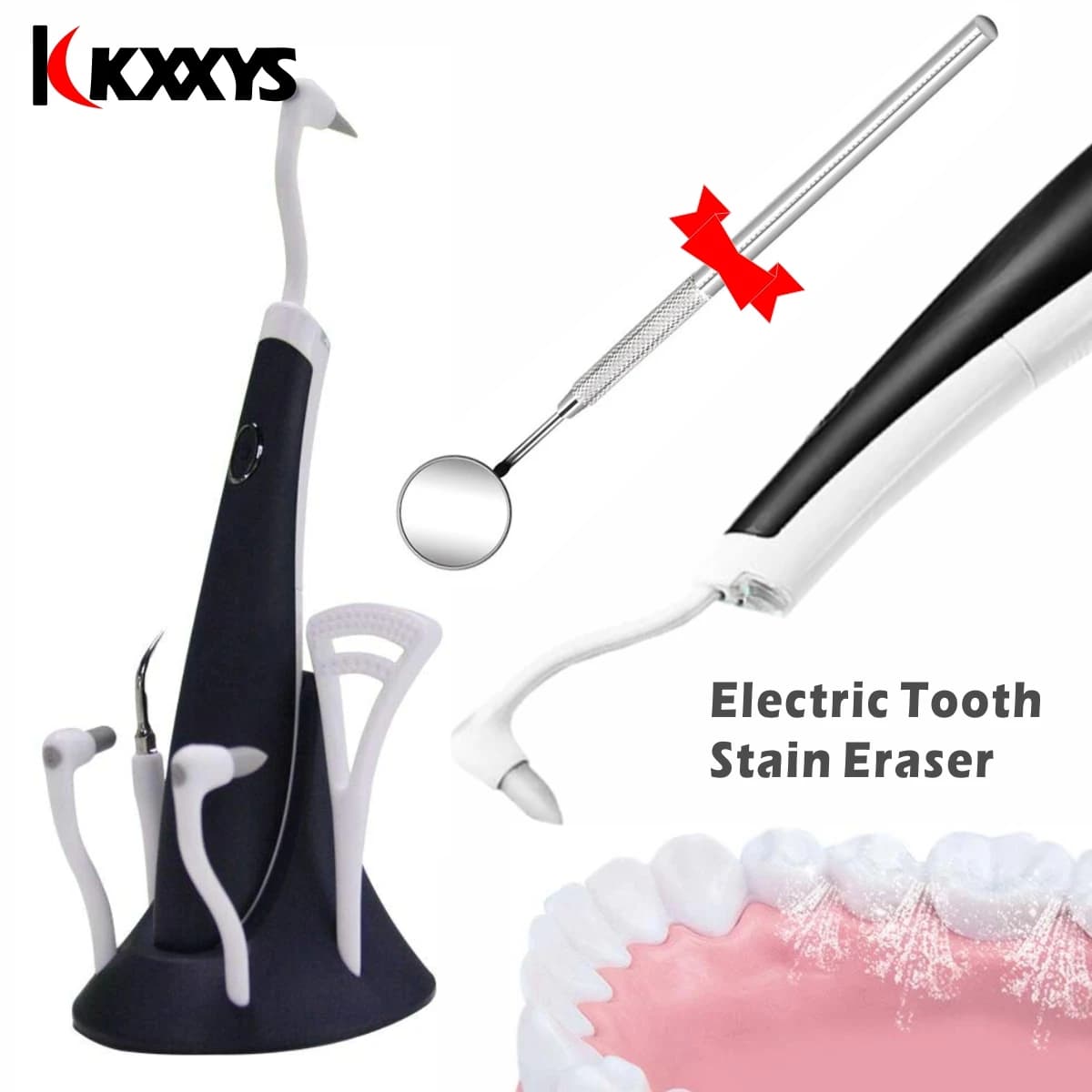 Electric toothbrush rubber included 5 pieces vibrating teeth whitening tool Odonthology