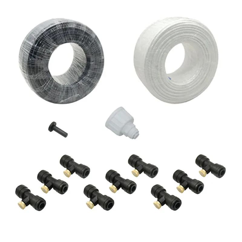 1/4" low-pressure pipe 0.2/0,3/0,4/0,5/0,6 mm Nebulization nozzle system with T plastic cooling device Garden irrigation irrigation system