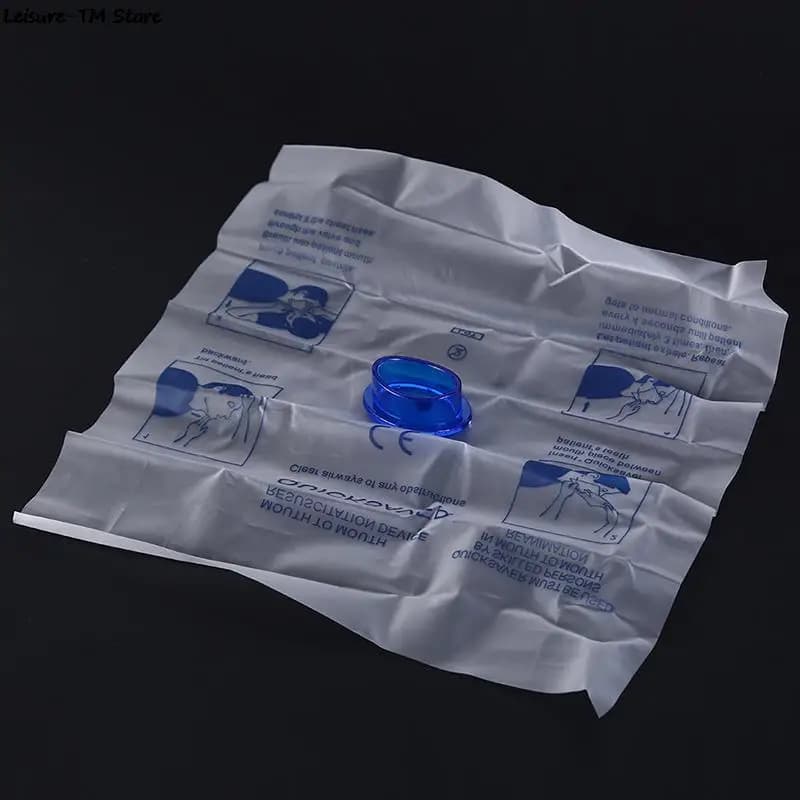 1 pz monouso bocca a bocca CPR maschera respiratoria maschera respiratoria respiratore maschera CPR valvola unidirezionale di emergenza