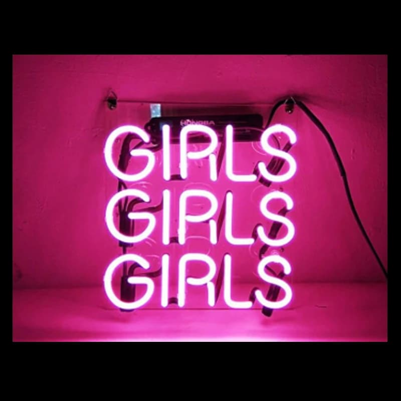 Ragazze Neon Light Sign Custom Handmade Real Glass Tube Party Bar Store Home Bedroom Decor Gift Display Lamp On Wall 10 "X10"