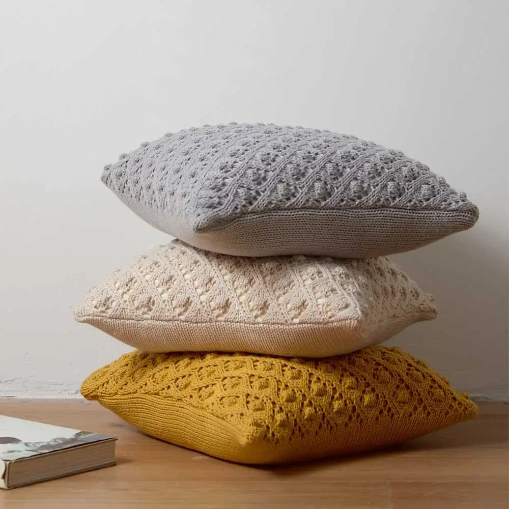 Soft Bearing Sheets 45x45cm Yellow Mustard Pink Beige Grey Knitting Bearing Cover Square Home Decoration Cushion Covers For Sofa Bed