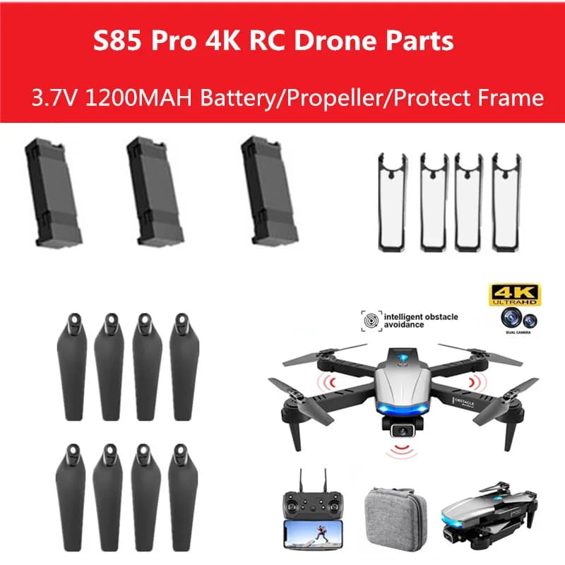 S85 Pro RC Drone Battery3.7V 1200mAh Elica Battery For S85 PRO Avoidance RC Ostacles Drone Accessories S85 Pro Pale drone