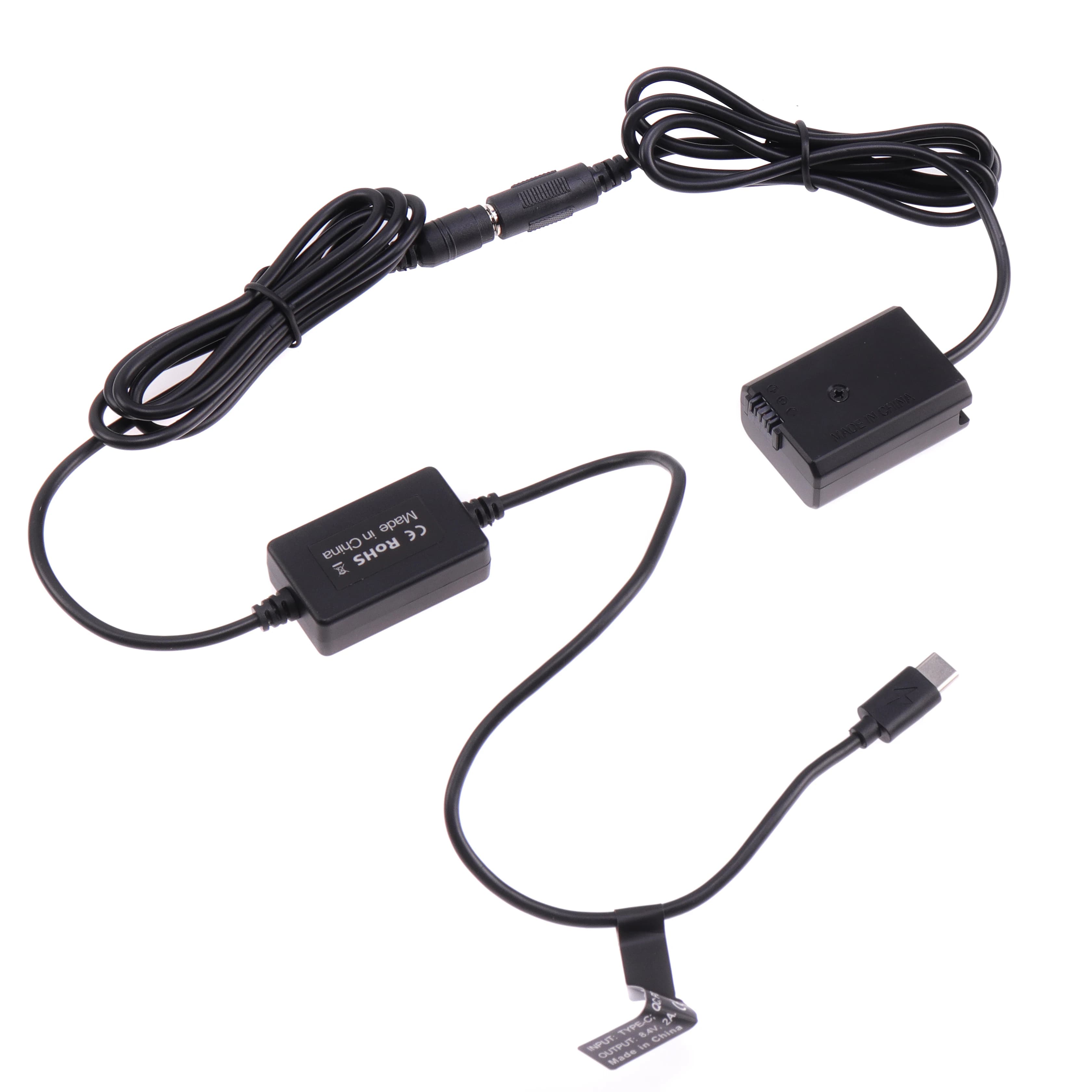 FOTGA NP-FW50 Alimentatore adattatore batteria fittizia con cavo TYPE-C per Sony ZV-E10 A7 A7R A7S A7M A7II A7S2 A7M2 A7R2 A6500