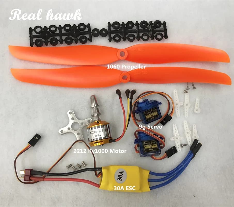 2212 A2212 1000KV Motore Brushless 30A ESC Supporto Motore 1060 Elica SG90 9G Micro Servo per RC Ad Ala Fissa Aereo Elicottero
