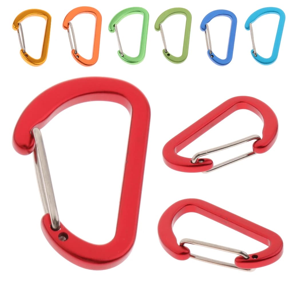 4x2.44 centimetri In Lega di Alluminio Mini Carabiner Outdoor D Forma di Rinvio Primavera Zaino Chiusura Clip Sacchetto di Alpinismo Moschettone 4 millimetri