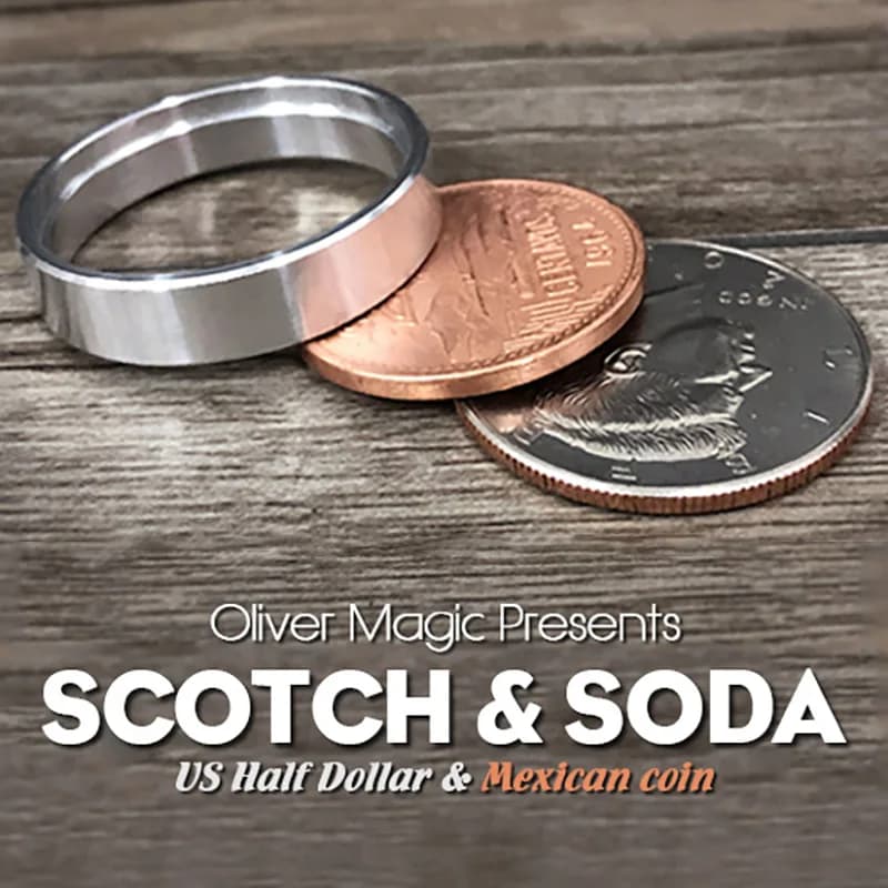 Scotch & Soda (mezzo dollaro usa) trucchi magici moneta che appare Vanishing Magia mago Close Up Illusions mentalismo Gimmicks puntelli