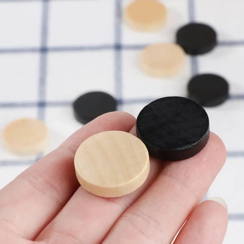 30pcs Legno Dama Dama Backgammon Pezzi Degli Scacchi per il Capretto Gioco Da Tavolo 2 Dadi PXPF