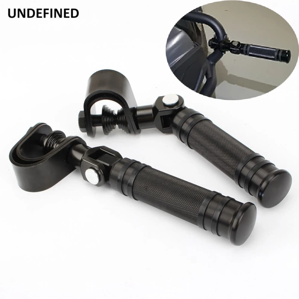 Pedane moto nere 25mm 32mm Crash Bar Highway Pedane Poggiapiedi Morsetto O-Ring Mount per Harley Kawasaki Honda Suzuki Custom