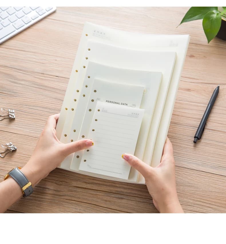 Sciolto Foglia di Pagina Interna A6A7A5B5A4 Linea In Bianco 6 Fori 9 Fori 4 fori 48k25k18k Interno Planner Notebook di riempimento