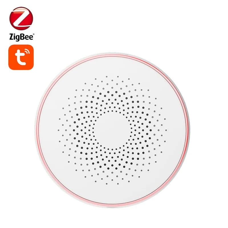 Sirena d'allarme Tuya Zigbee con luce stroboscopica e suono potente da 85 dB per allontanare i ladri, controllabile tramite l'app Smart Life