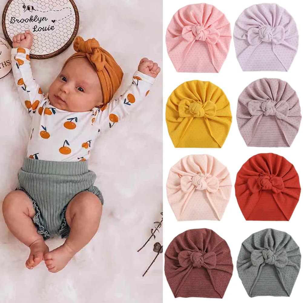 Cute Turban Baby Girl Caps neonato Toddler Baby Hat turbanti For Babies Girl Headband Bonnet Hat Beanie Cap accessori per capelli per bambini