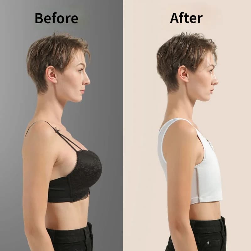 Ruoru Rafforzare la Benda Rinforzata Corsetto Corto Tomboy Lesbiche Canotte Shaper del Petto Raccoglitore del Seno Trans Vest Camicia Intimo