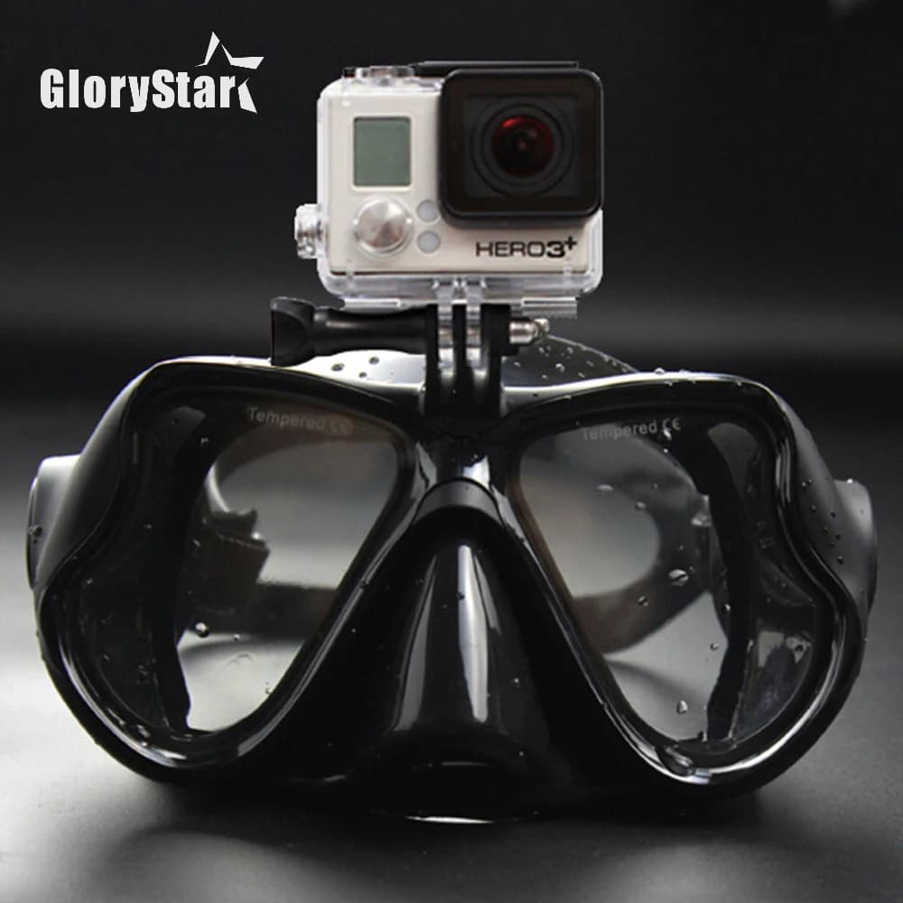 GloryStar Professional Diving Mask Scuba Snorkel Naked Occhialini for GoPro Xiaomi SJCAM OSMO SJ Sports Photo Camera