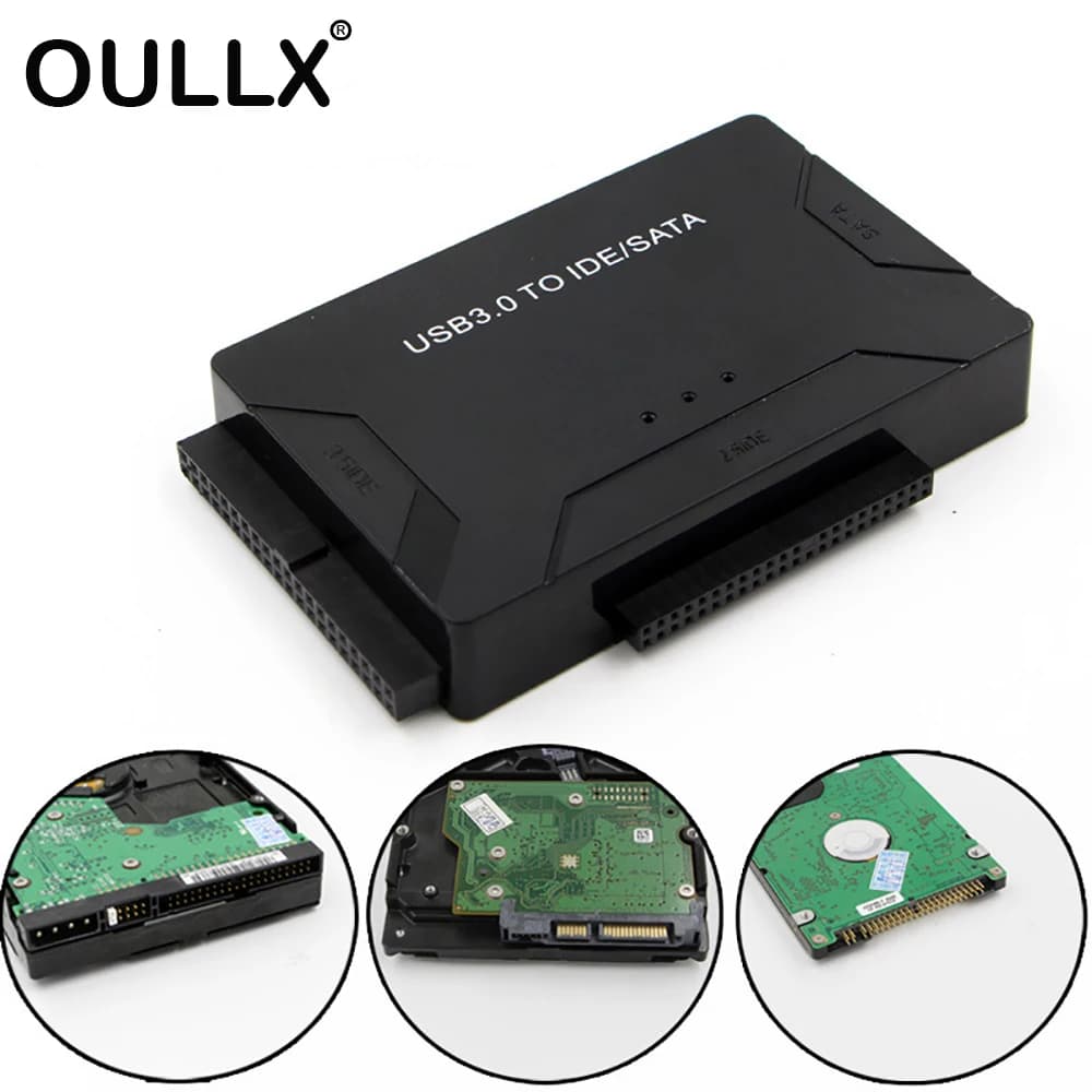 Adattatore USB da USB 3.0 a SATA IDE ATA Data per PC Laptop Driver per disco rigido HDD da 2.5 "3.5" con convertitore HDD SSD esterno di alimentazione