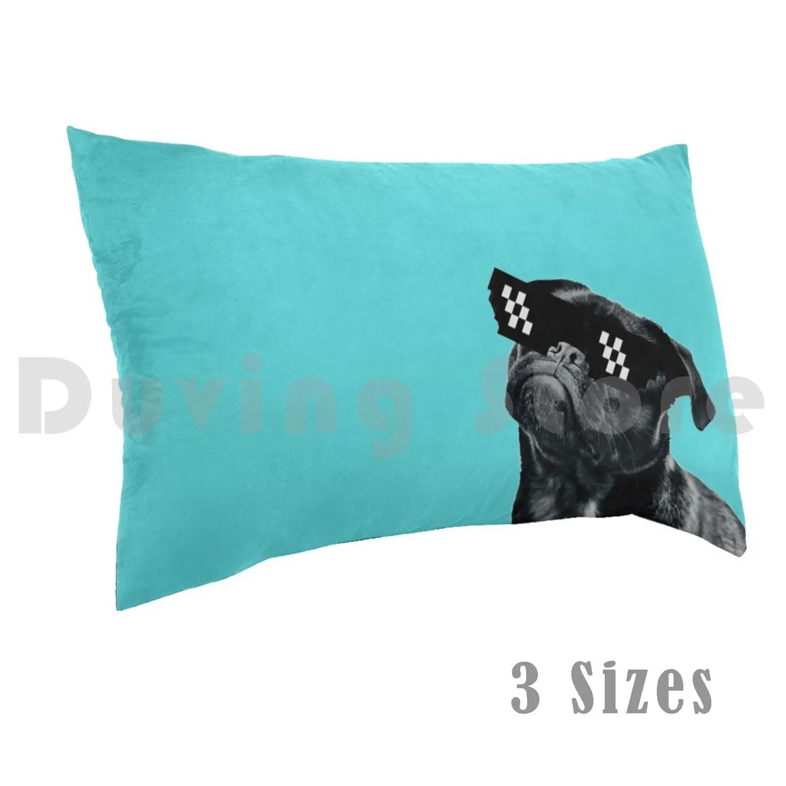Federa per cuscino Pug Life stampata 35x50 Pug Pugs Pug Life Pugs Life Cultura pop Gangster Pug Gangster Pug