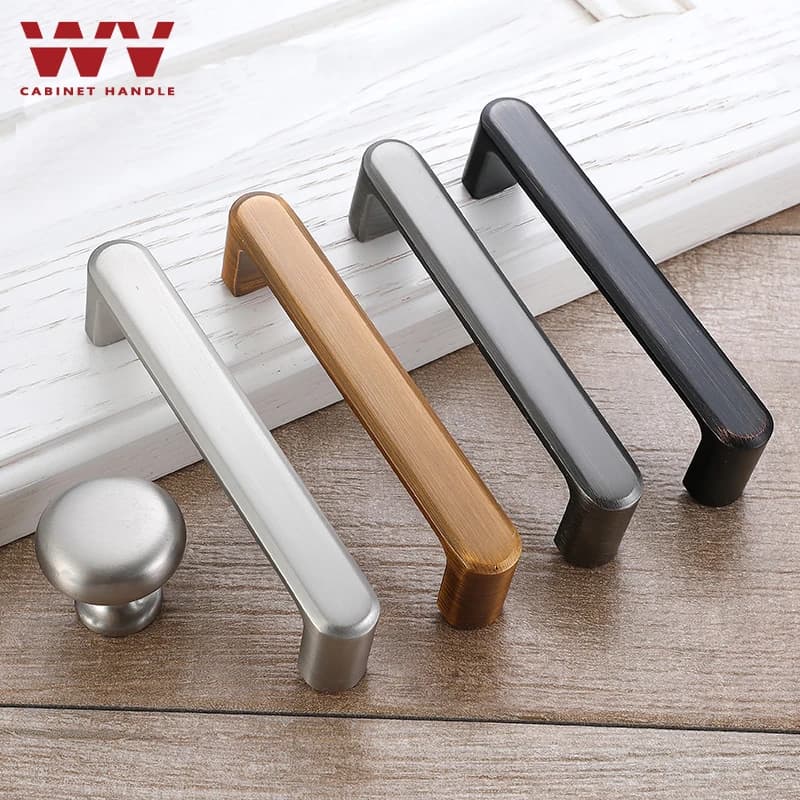 Maniglia per Armadio e Cassettiera in Nichel Spazzolato Moderno WV, Pomello per Mobile Scarpiera, Maniglia per Cassetto, Accessori per Mobili Stile Nordico
