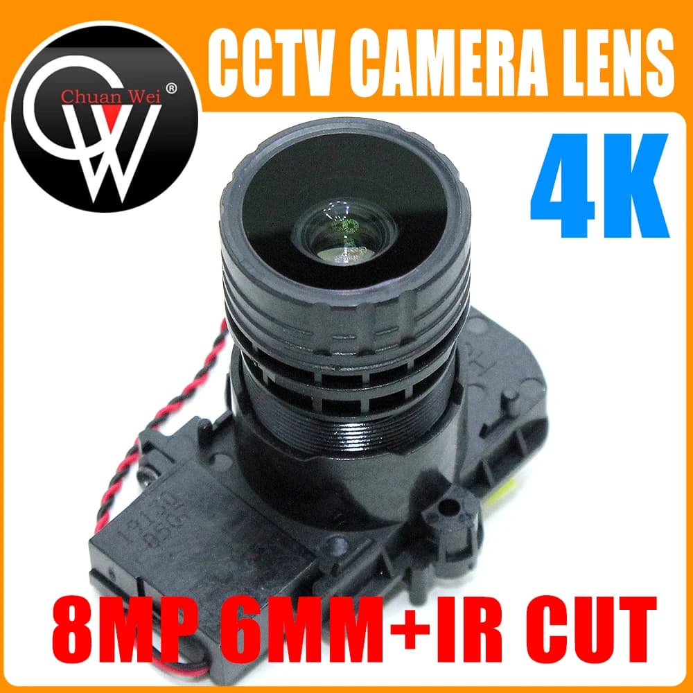 Obiettivo 4K HD 6mm 8MP F0.95 M16 attacco focale 1/2.7 "IR cut + obiettivo per modulo scheda fotocamera IMX327/IMX307/IMX290/IMX291