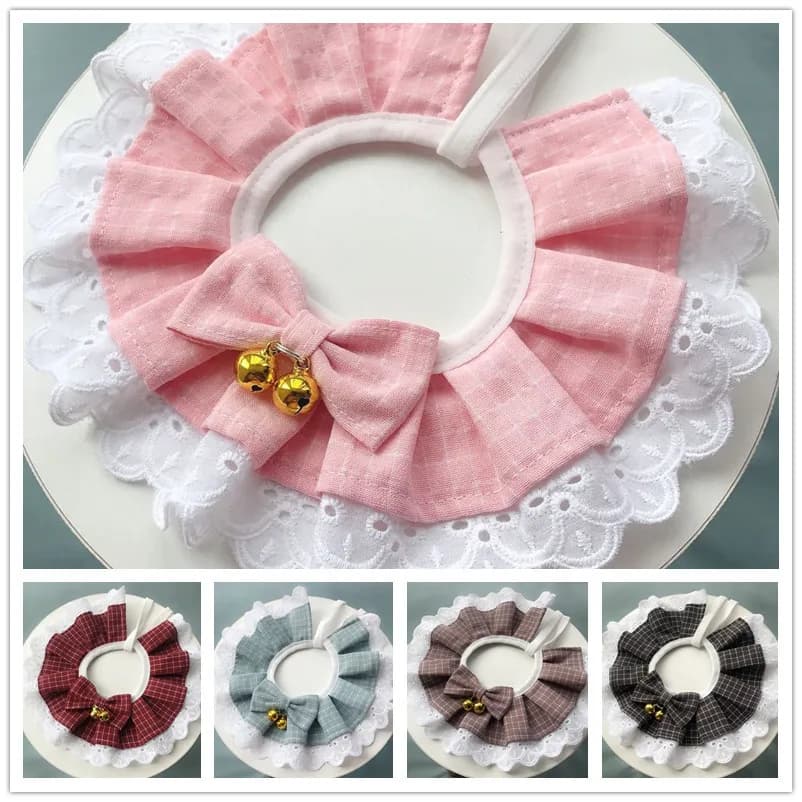 Pet Dog Cat collare in pizzo bavaglini Bandana principessa strass gioielli cane Pet archi collana carino gattino accessori per cuccioli