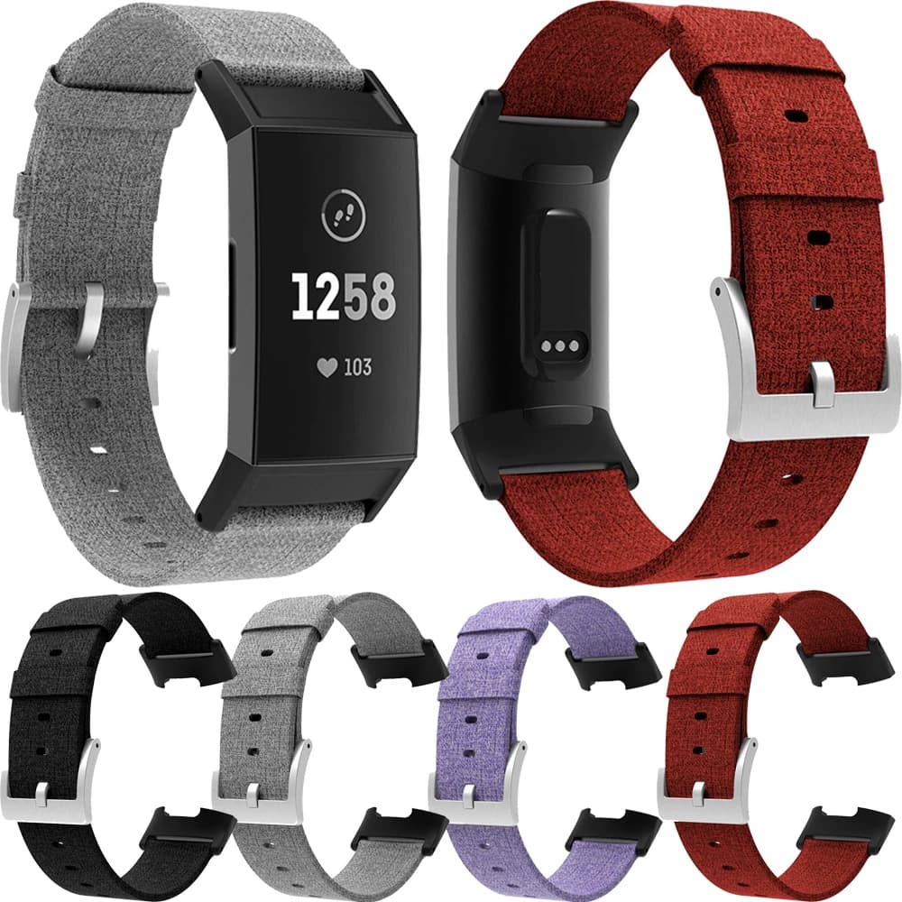 Tessuto di Tela cinturino In Tessuto per Fitbit carica 3 4 Banda di Sostituzione Stabile del Cinturino di Vigilanza per charge3 4 intelligente Wristband del braccialetto wirst