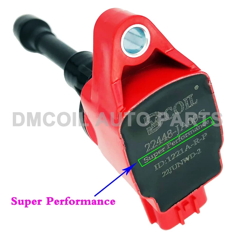 Bobina di accensione rossa SUPER PERFORMANCE per NISSAN X-TRAIL GT-R 370Z ALTIMA TIIDA INFINITI RENAULT 1.2L-5.6L 2006- 22448-JA00C