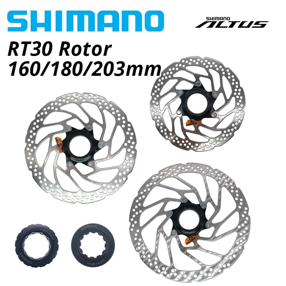 Shimano Altus SM RT30 160MM 180MM 203MM CENTRO BLOCK Freno A Disco Rotore Tecnologia MTB Mountain Parti di Biciclette